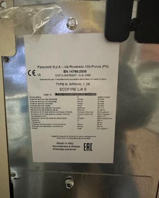 STUFA PELLET PALAZZETTI ECOFIRE LIA 8
