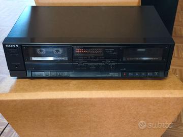 sony doppia piastra lettore cassette deck funziona