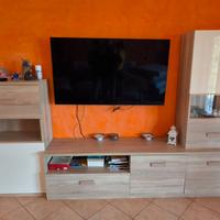 Soggiorno modulare attrezzato Pegaso effetto olmo