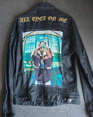 Giacca Jeans Replay 2Pac Tribute ricamata a mano