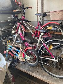 Biciclette da ragazza e da bambino