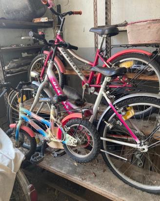 Biciclette da ragazza e da bambino