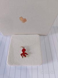 Dodo Pomellato Polpo smaltato rosso oro rosa