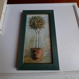 Quadretto in legno (pianta in vaso)