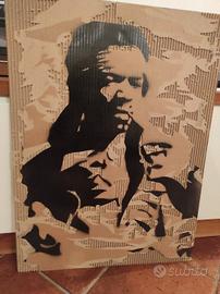 quadro Jimi Hendrix su cartone. 