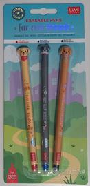 Legami Set 3 Penne Gel  Fur-ever Friends