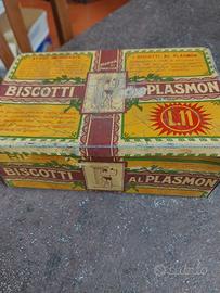 scatola latta plasmon vintage 