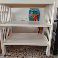 Fasciatoio Gulliver ikea con ruote e materassino
