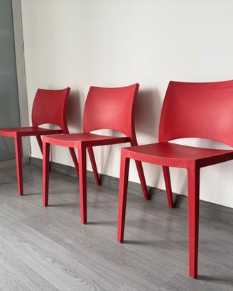 Sedie rosse Bontempi casa