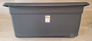 Fioriera da 80cm antracite + sottovaso