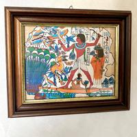 Egyptian papirus with scenes of everyday life