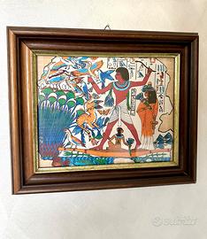 Egyptian papirus with scenes of everyday life