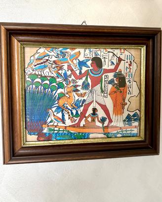 Egyptian papirus with scenes of everyday life