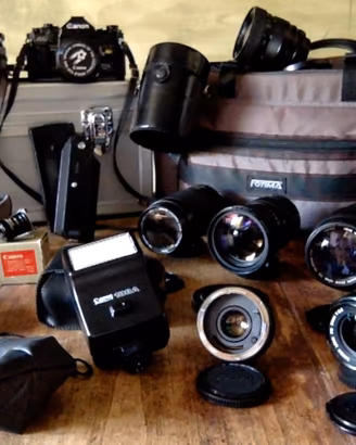 Canon F1 new + obiettivi e accessori