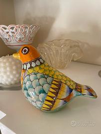 Sfuetta uccello ceramica fiorentina Innocenti