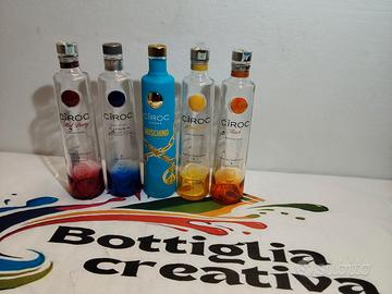 SET  CIROC, 5 BOTTIGLIE VUOTE DIVERSE 