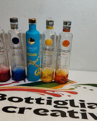 SET  CIROC, 5 BOTTIGLIE VUOTE DIVERSE 