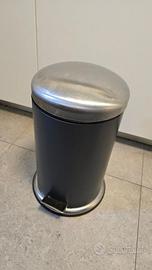 MJÖSA Cestino Pattumiera a pedale, grigio 12 litri