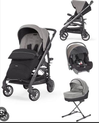 Passeggino Trilogy inglesina city blu e beige