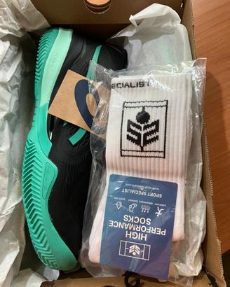 asics gel resolution X + calze + maglietta nike