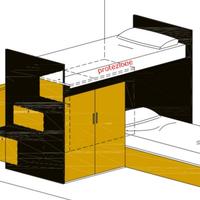 Letto e mobile cameretta