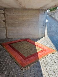Tappeto vintage lana 210x280 terracotta verde