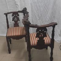 sedia lui e lei d'epoca 