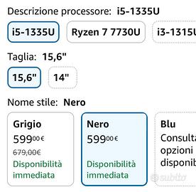 computer portatile nuovo