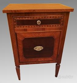 Credenzino Comodino Luigi XVI intarsiato Bologna