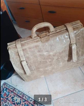 Borsa da viaggio in coccodrillo