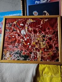 Quadro fluid painting acrilico, 45x35