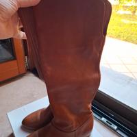 Stivali al ginocchio pelle di vitello bruciato  37
