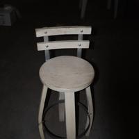 6 SEDIE E TAVOLINO BARILE IN LEGNO DA ESTERNO