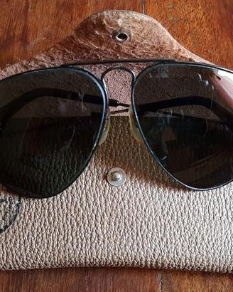 ray-ban aviator neri anni '80