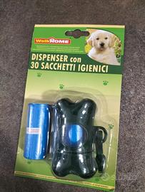 dispenser con 30 sacchetti igienici
