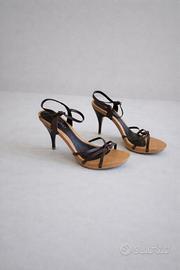 Sandali donna eleganti marroni con tacco tg 37