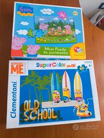 Lotto 2 Maxi Puzzle Bambini - Peppa Pig + Minions