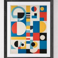 Quadro stampa/poster BAUHAUS MODERNO arte astratta