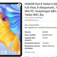 Tablet Honor Pad 8