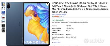 Tablet Honor Pad 8