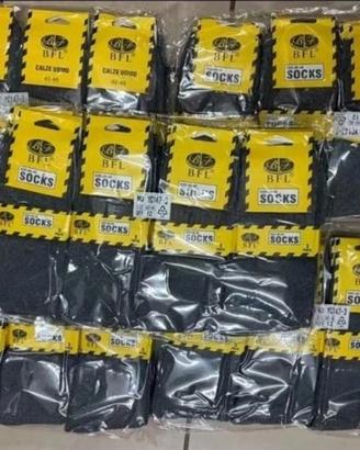 60 paia calze uomo work lavoro grigio new