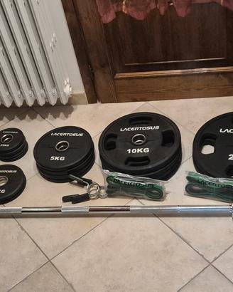 Set Bilanciere Olimpionico 220 cm + 110 kg dischi 