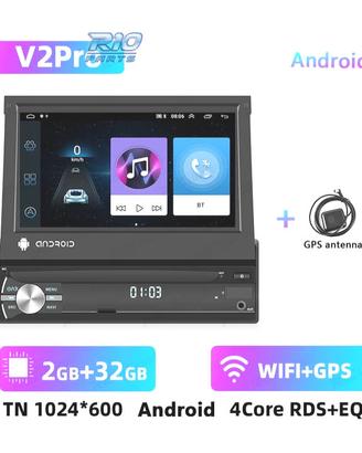 RADIO GPS ANDROID 1DIN TATTILE GPS