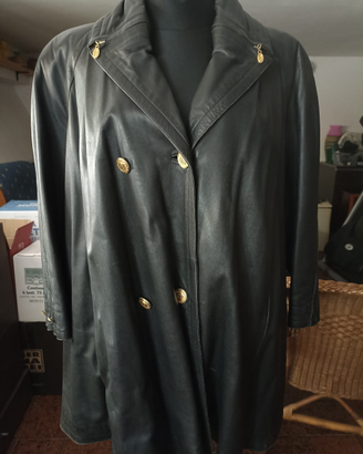 Pollini cappotto pelle vintage