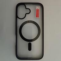 Cover iPhone 17 Trasparente Bordo Nero MagSafe