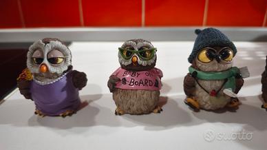 Lotto gufi LES alpes 6 pezzi