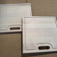 set due taglieri in acero 28 X 27 cm