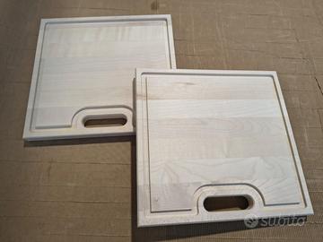 set due taglieri in acero 28 X 27 cm