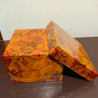 Scatola vintage apribile in legno 