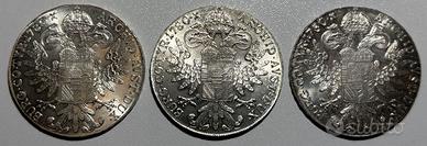 Serie di 3 Talleri Austriaci "Maria Teresa 1780"
